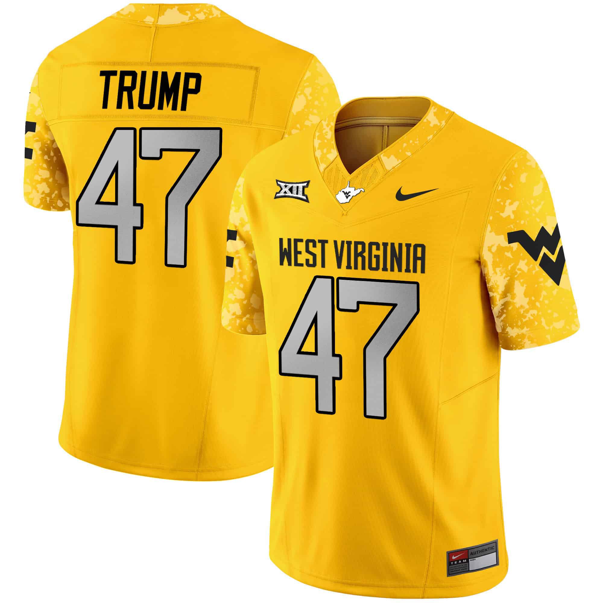 Men West Virginia Mountaineers #47 Trump Yellow 2024 Nike Vapor Limited NCAA Jersey->indianapolis colts->NFL Jersey